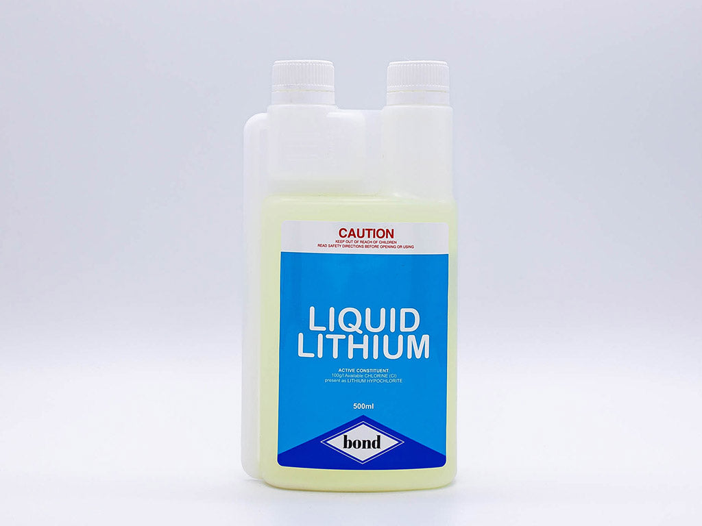 Bond Liquid Lithium - Lithium Hypochlorite Sanitiser Bond Liquid Lithium - Lithium Hypochlorite Sanitiser