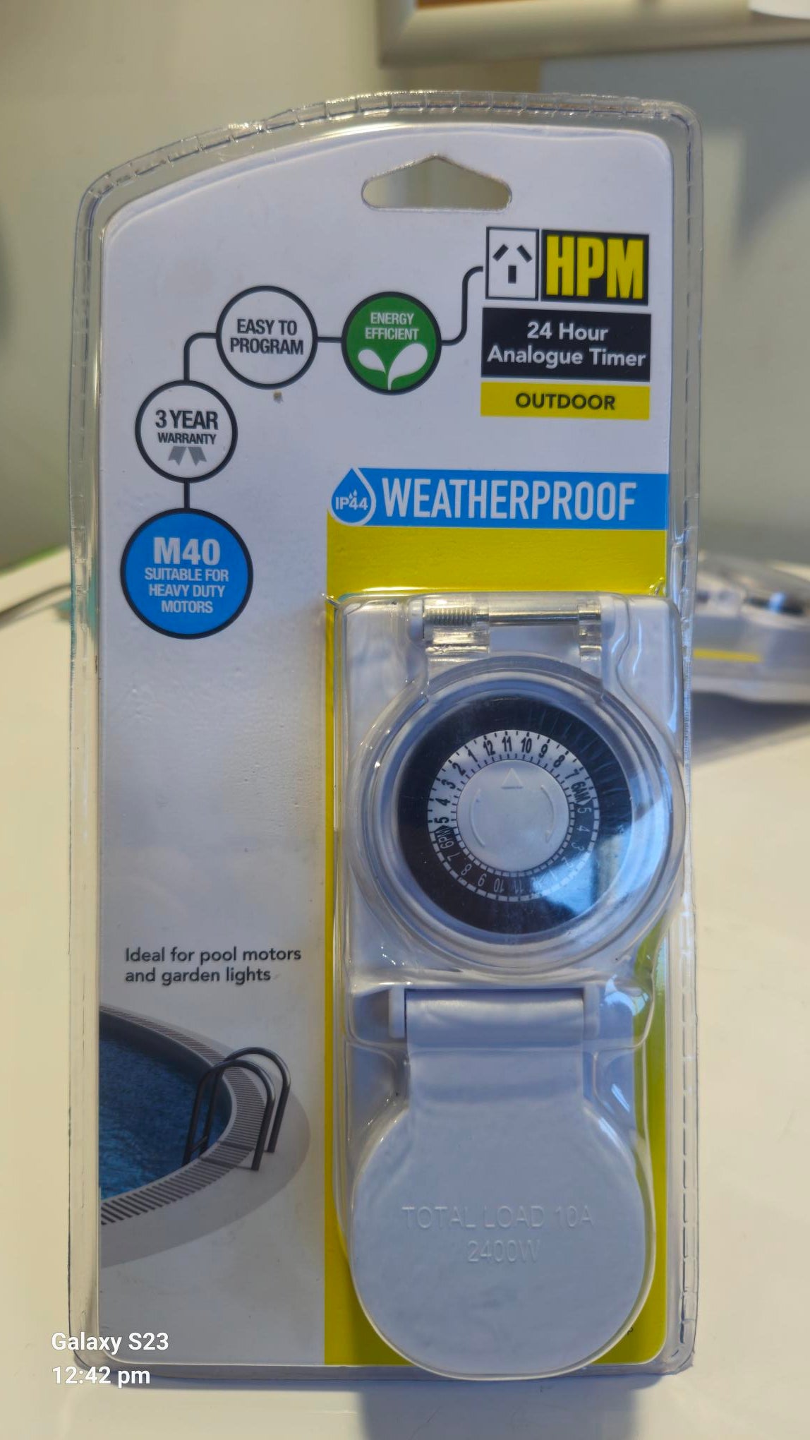 HPM 24 Hour Heavy Duty Weatherproof Outdoor Timer