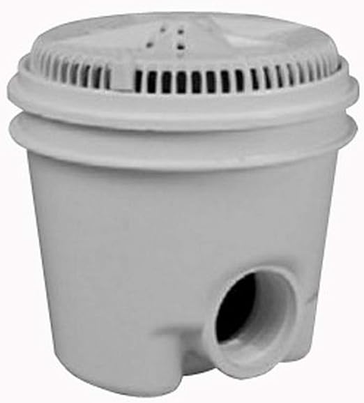 Pentair 8 in. StarGuard drain w/ 2 in. side & 1-1/2 in. bottom ports ABS sump w/ring & cover (2 pack), dark gray