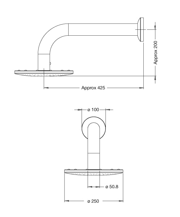 Rainware Outdoor Shower - Marengo Rose 8008 - SS316 WELS Rated 9L/min