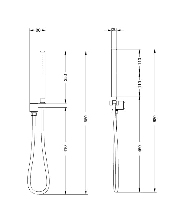 Rainware Outdoor Shower - Castaway Handheld Shower 8015 - Handheld Wall Mounted Shower