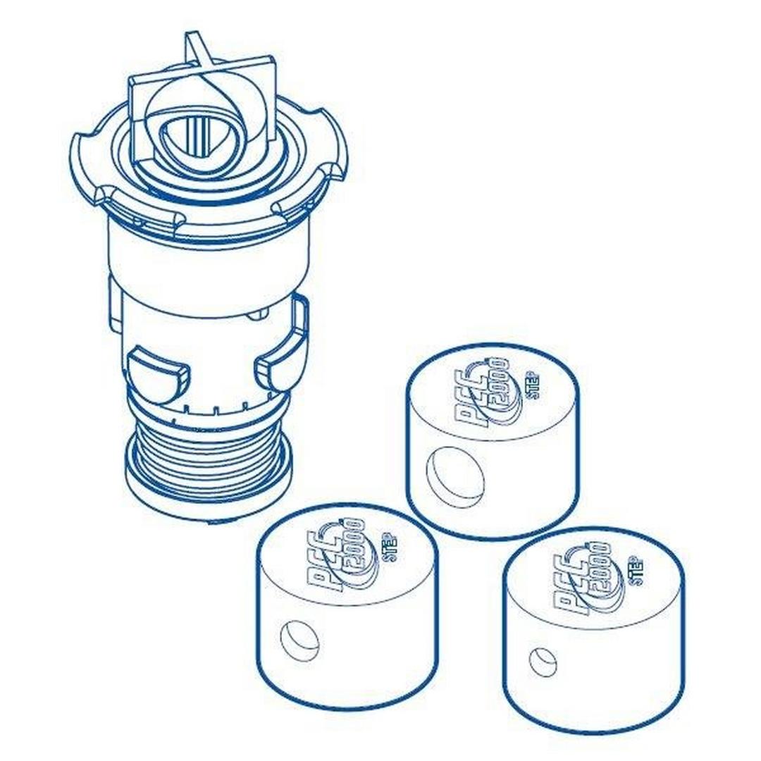Paramount Pcc Module Paramount PCC 2000 In-Floor Cleaning Step Nozzle - Gray