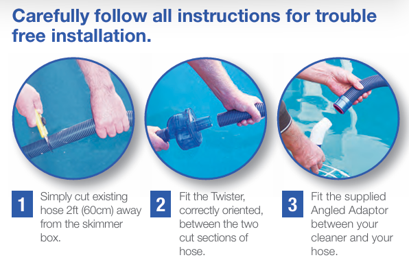 Aqua Quip Twister - Power Steering for Pool Suction Cleaners