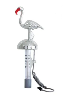 Life Chrome Flamingo Thermometer