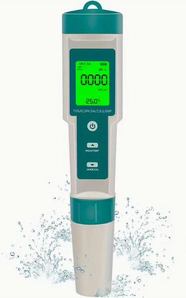 Digital Pool Test Kit Meter 6 in 1 - SALT ORP pH TDS