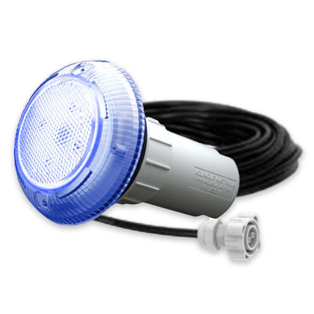 Aquaquip EvoFG LED - Fixed White, Blue or Multi-Colour fibreglass Flush Mounted Retro-Fit underwater Pool Light