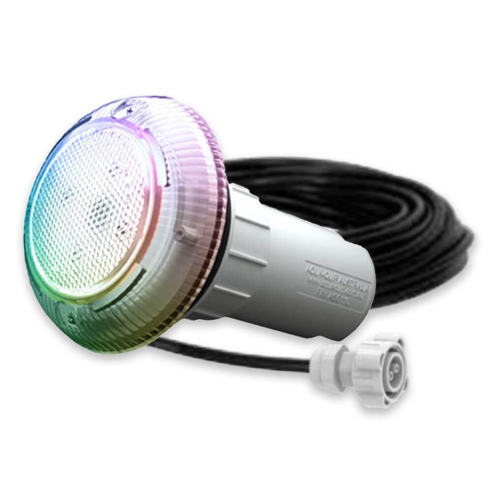 Aquaquip EvoFG LED - Fixed White, Blue or Multi-Colour fibreglass Flush Mounted Retro-Fit underwater Pool Light