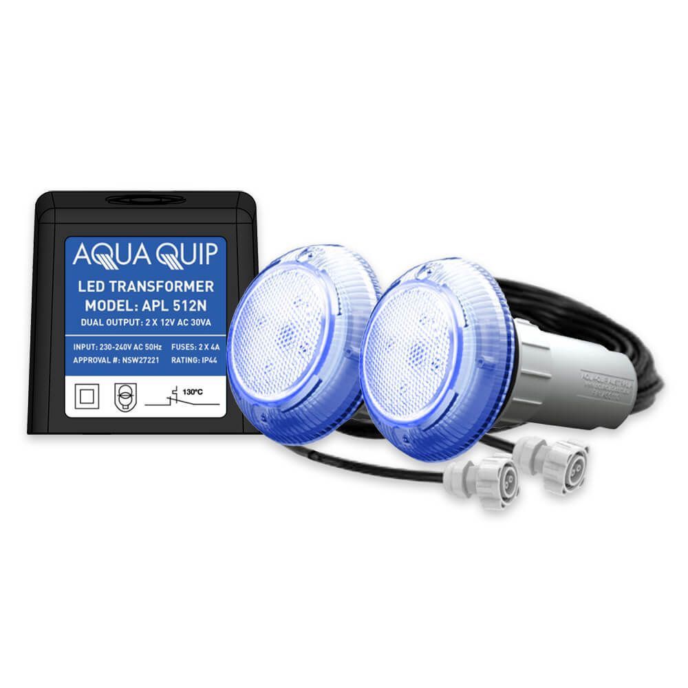 Aquaquip EvoFG LED - Fixed White, Blue or Multi-Colour fibreglass Flush Mounted Retro-Fit underwater Pool Light