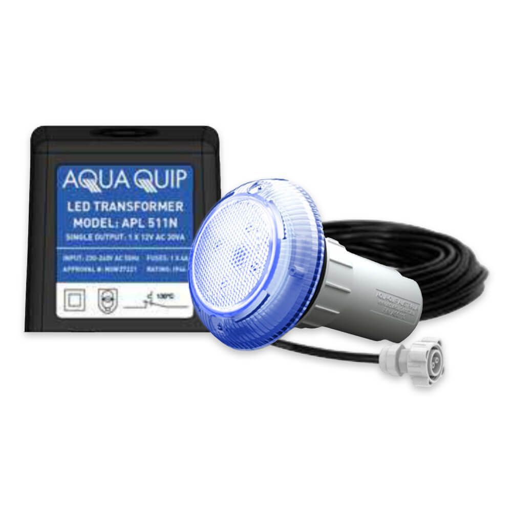 Aquaquip EvoFG LED - Fixed White, Blue or Multi-Colour fibreglass Flush Mounted Retro-Fit underwater Pool Light