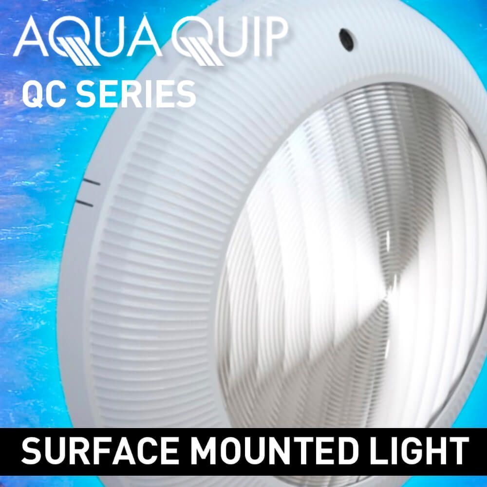 Aqua-Quip QC Series - LED Colour Niche Pool Light, 20M/30M with Bracket & Plug Kit or Mounting Hardware
