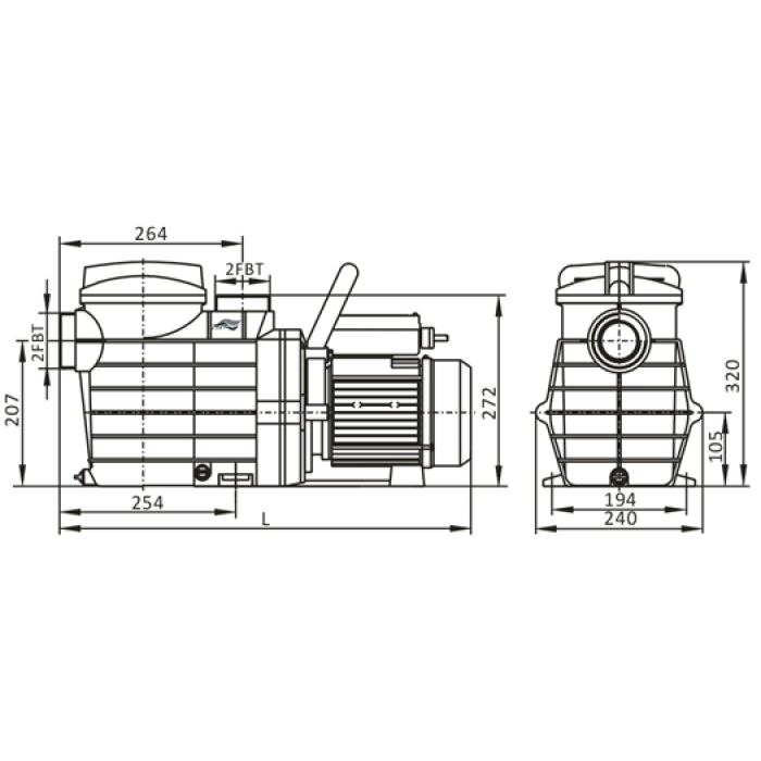 Hi-Flow Series Pool Pump 1.0HP