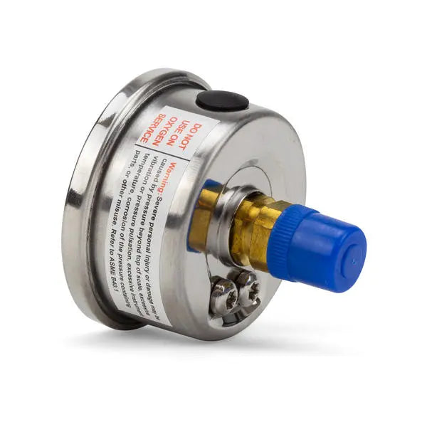 Newline Pressure Gauge - Centre Back Liquid Filled