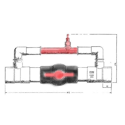 Pool Injector Line Mazzei Injector with 50mm Manifold – Pool Shop Australia